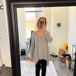 All saints grey oversized sweater